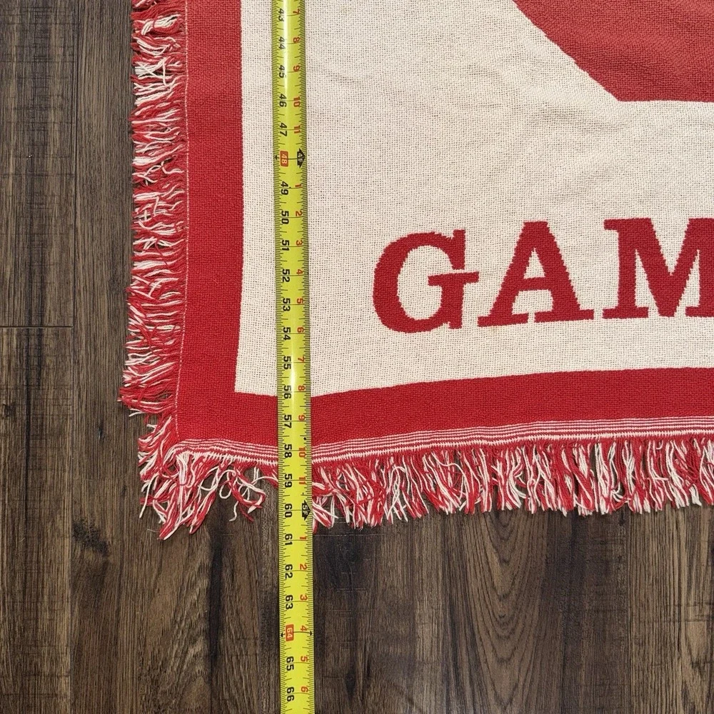 University of South Carolina Gamecocks Blanket Woven 100% Cotton Throw Red VTG